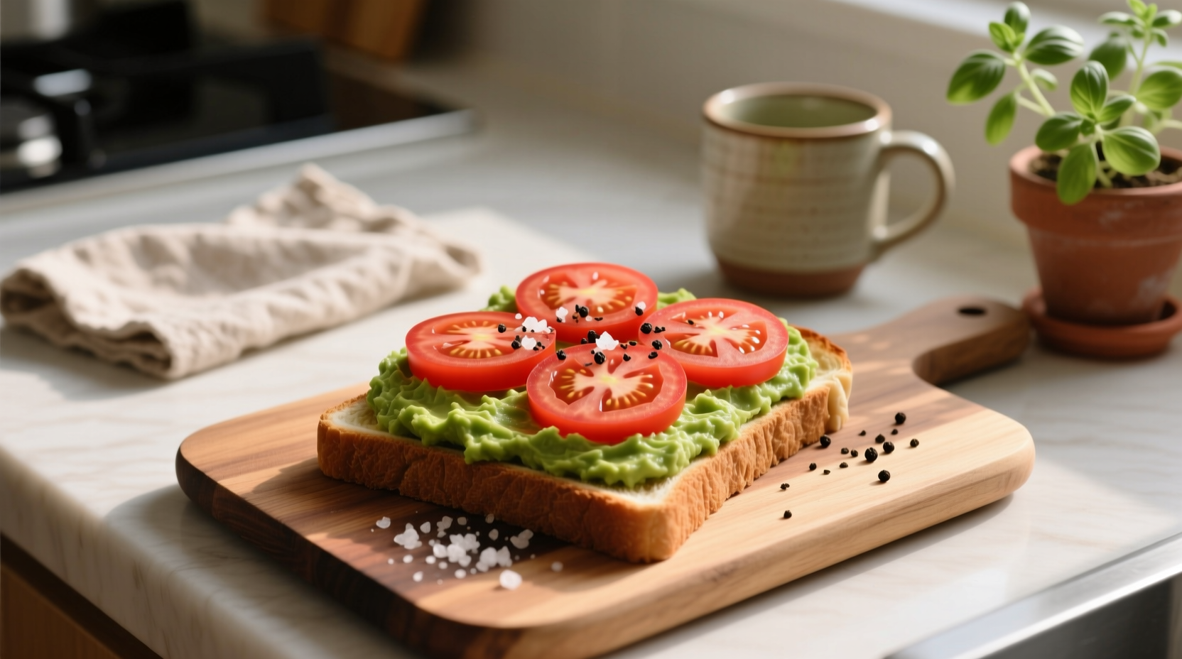 avocado toast with tomato
