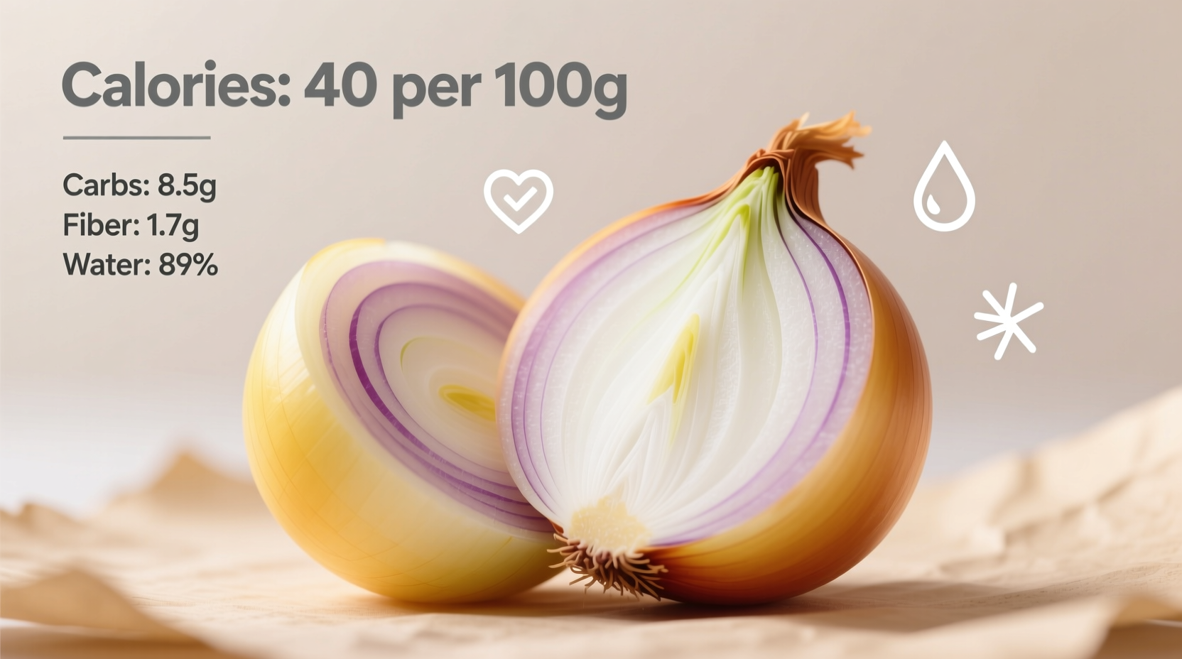 how many calories in an onion