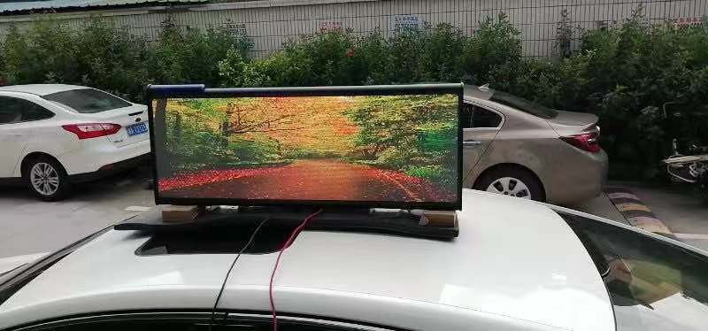 出租车顶部led显示屏p3.