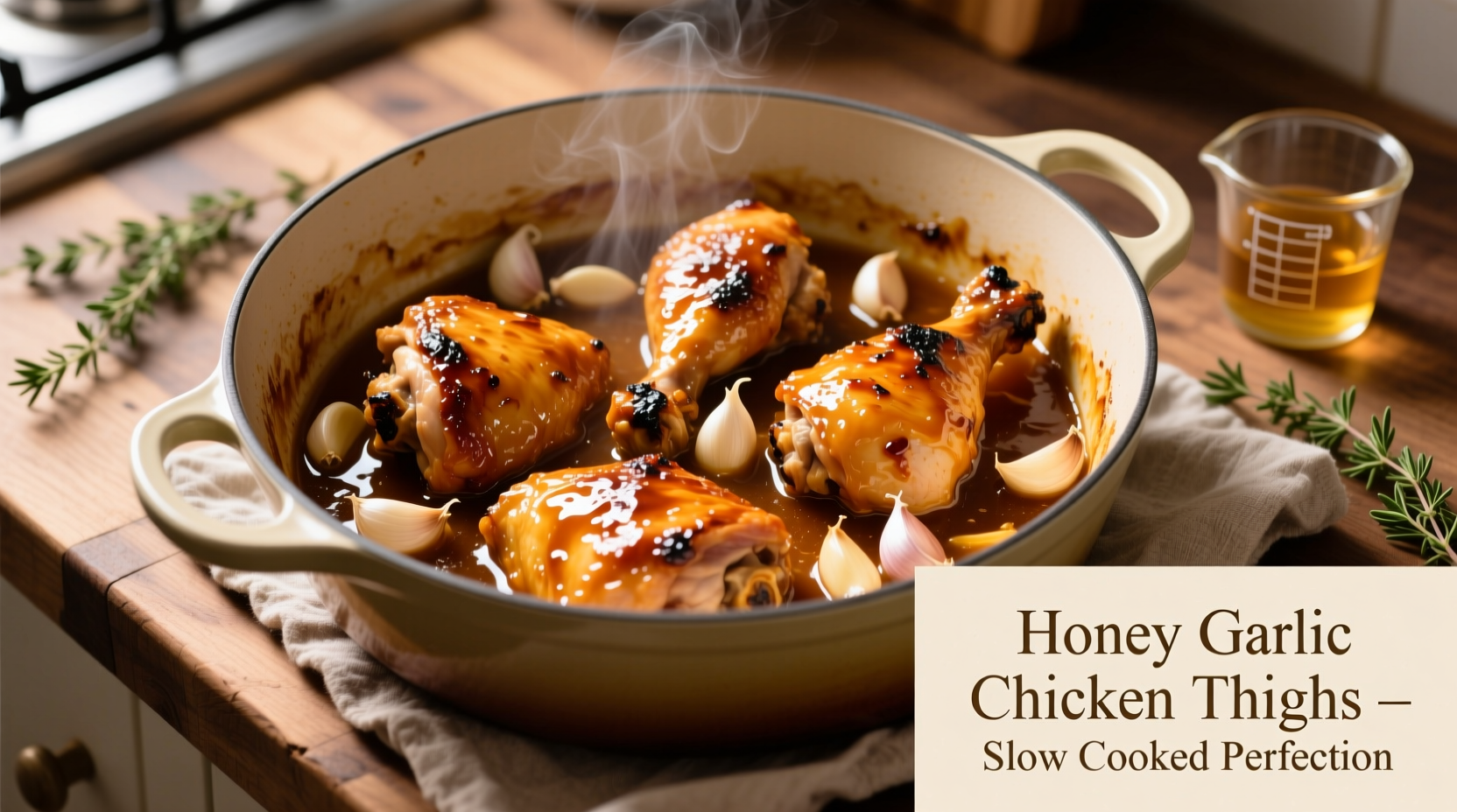 Perfect Slow Cooker Honey Garlic Chicken Thighs Recipe