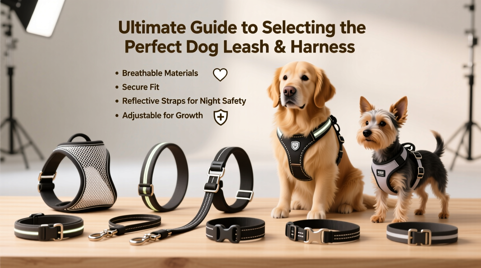 the ultimate guide to selecting the perfect dog leash and harness for your pets comfort and safety