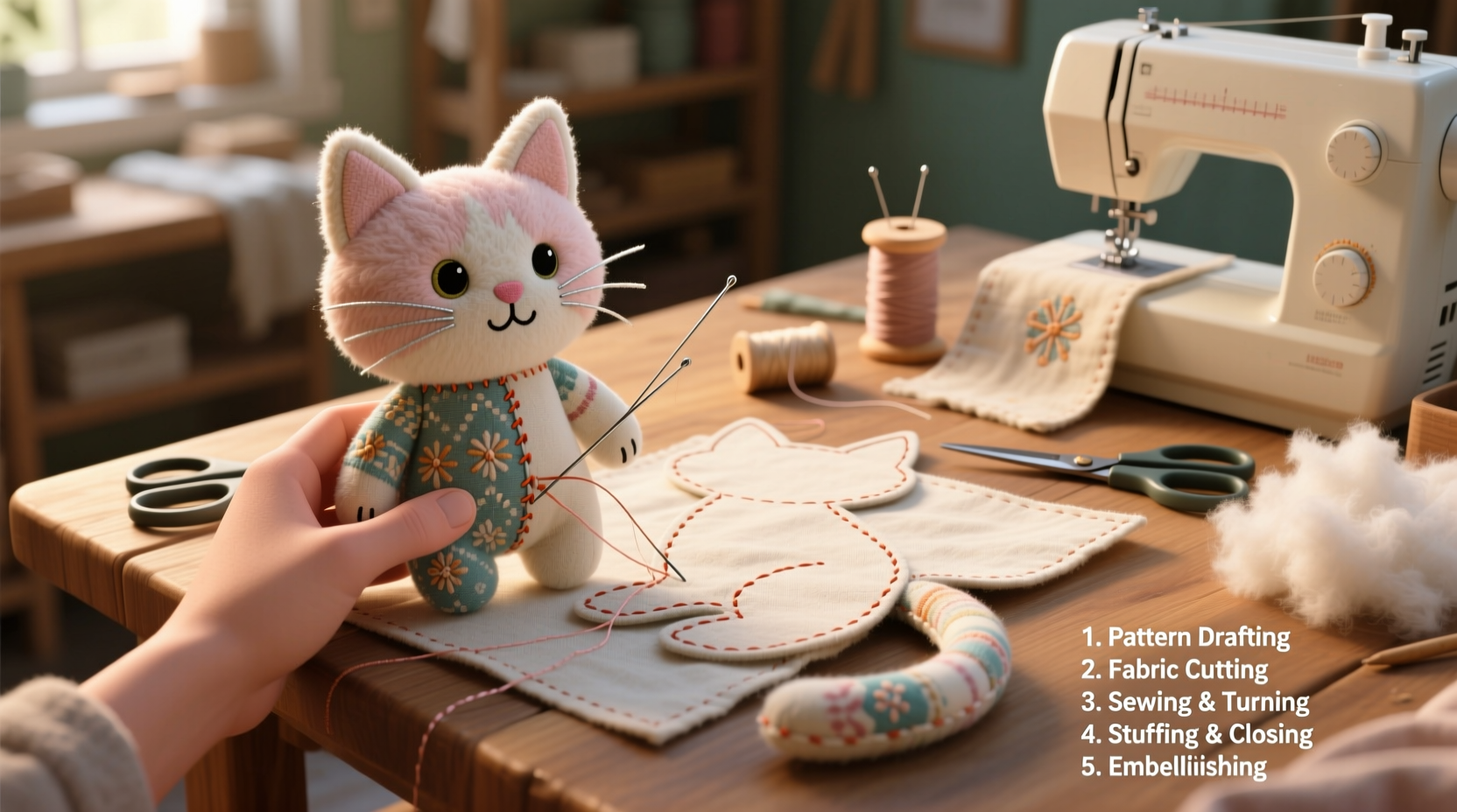 step by step guide to crafting custom stuffed toy cats tips materials and techniques