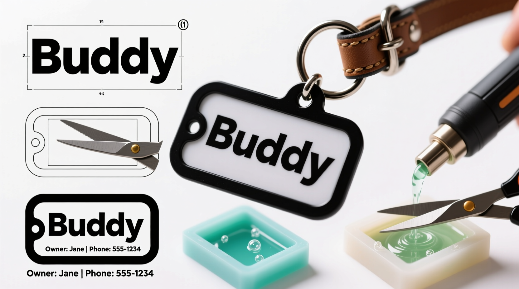 a step by step guide to crafting durable dog tags using polyurethane at home