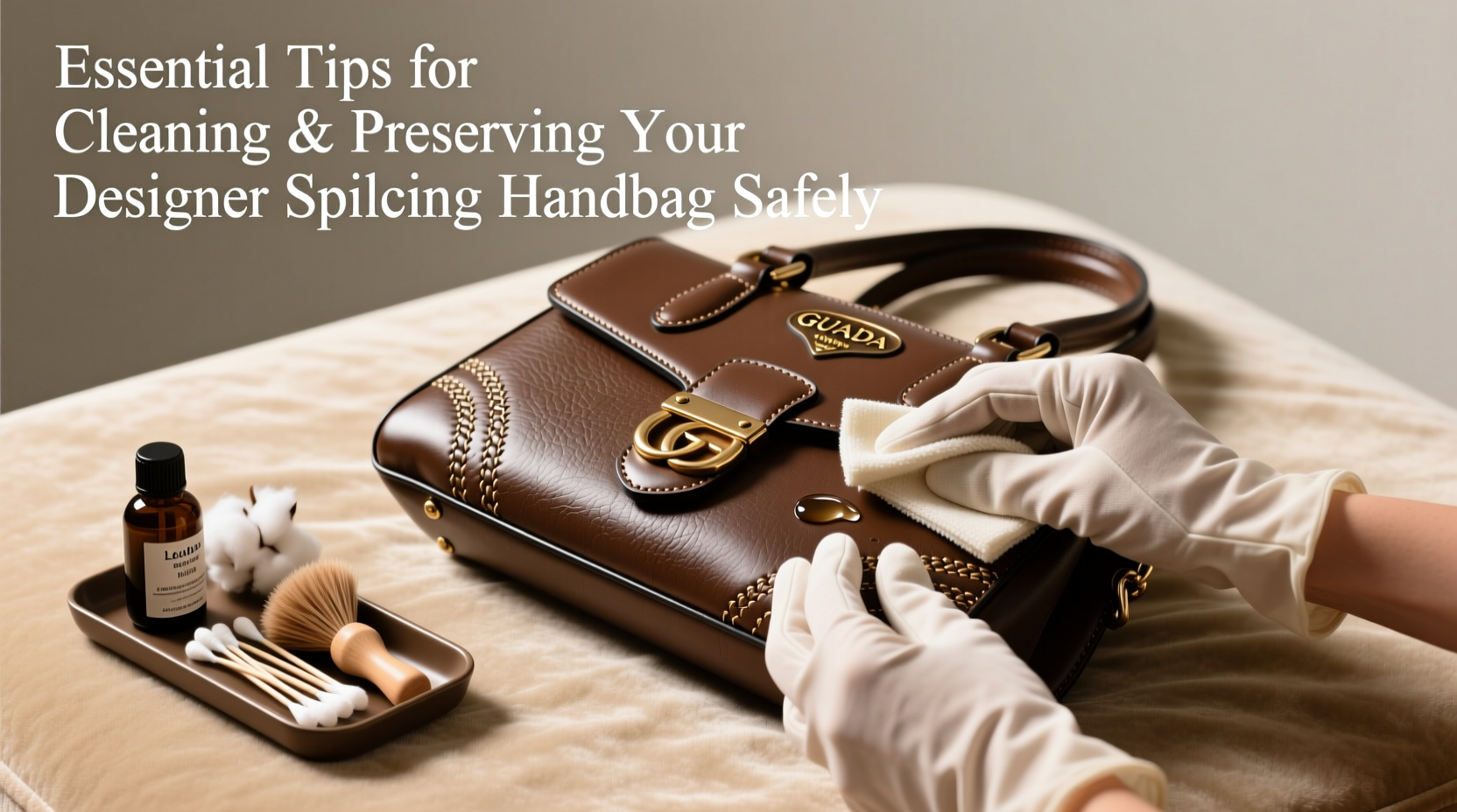 essential tips for cleaning and preserving your designer splicing handbag safely
