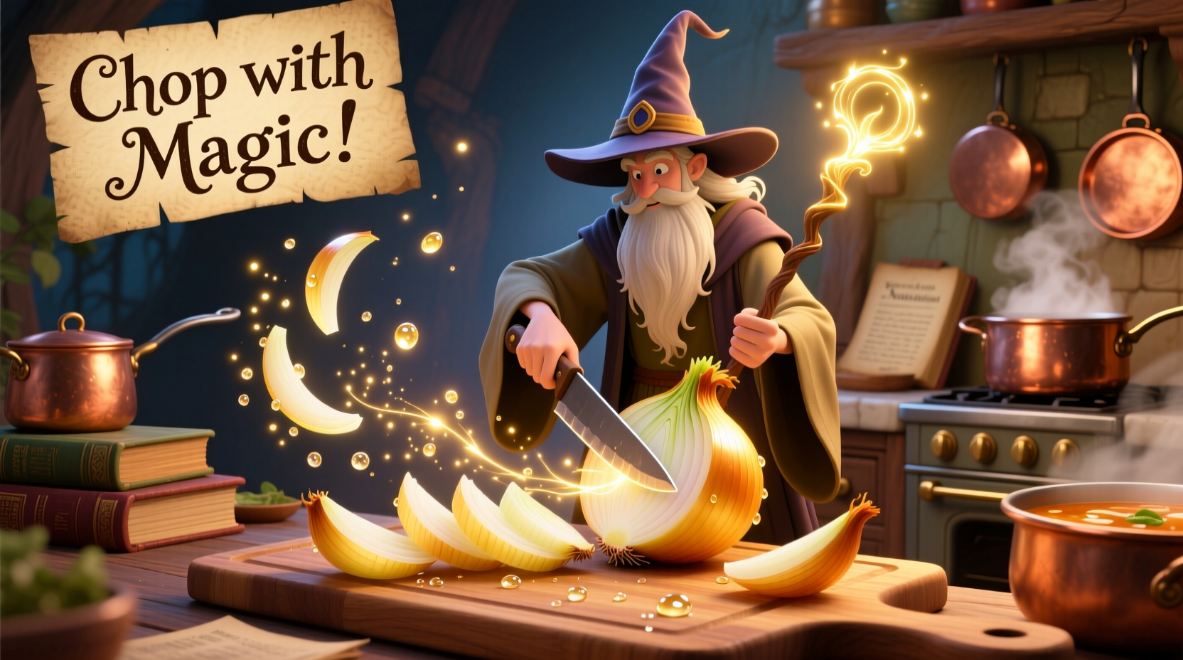 Vidalia onion chop wizard demonstrating onion preparation