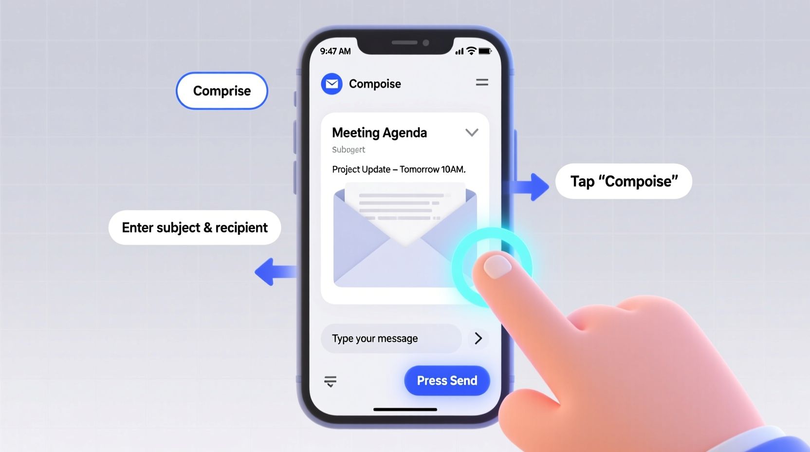 effortless emailing a step by step guide to sending emails from your phone