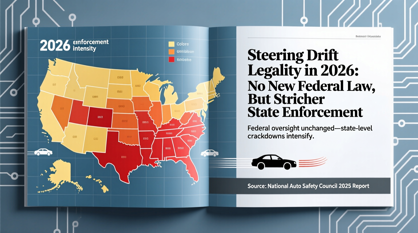 steering drift legality 2026