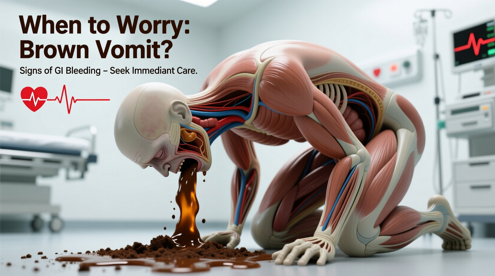 throwing up brown liquid causes meanings and when to worry