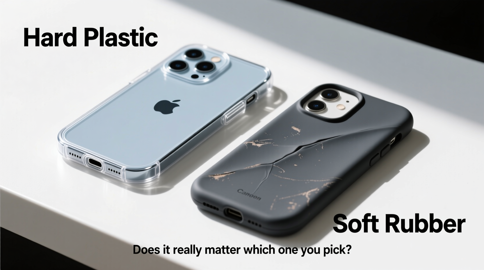 hard plastic vs soft rubber iphone case does it really matter which one you pick