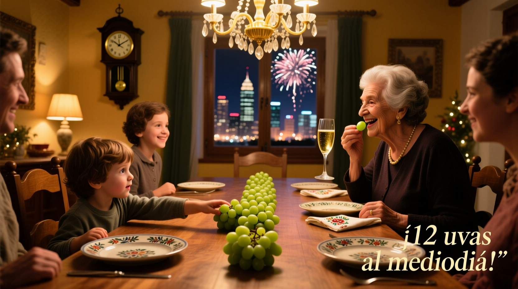 what is the tradition of eating grapes on new year