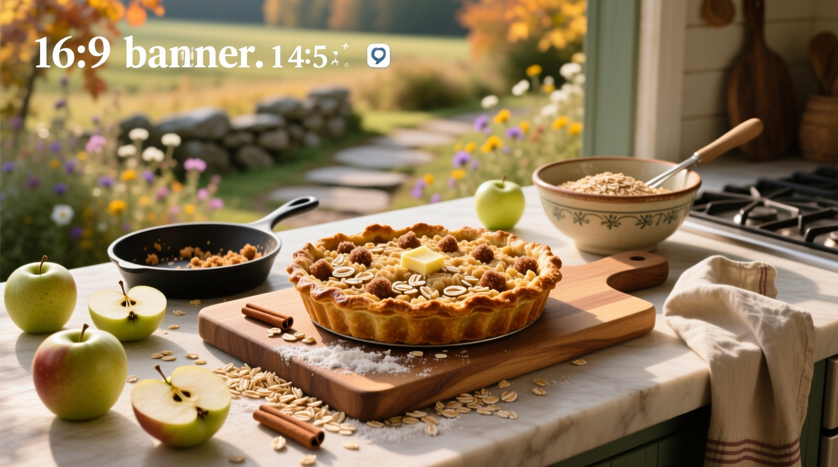 apple pie crumble topping with oats