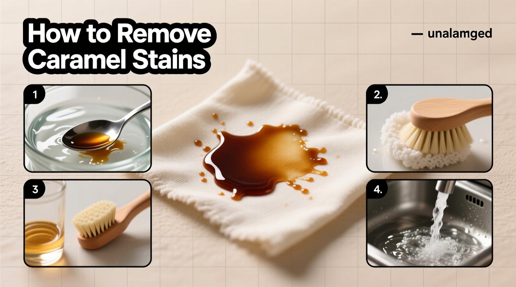 how to remove caramel stains