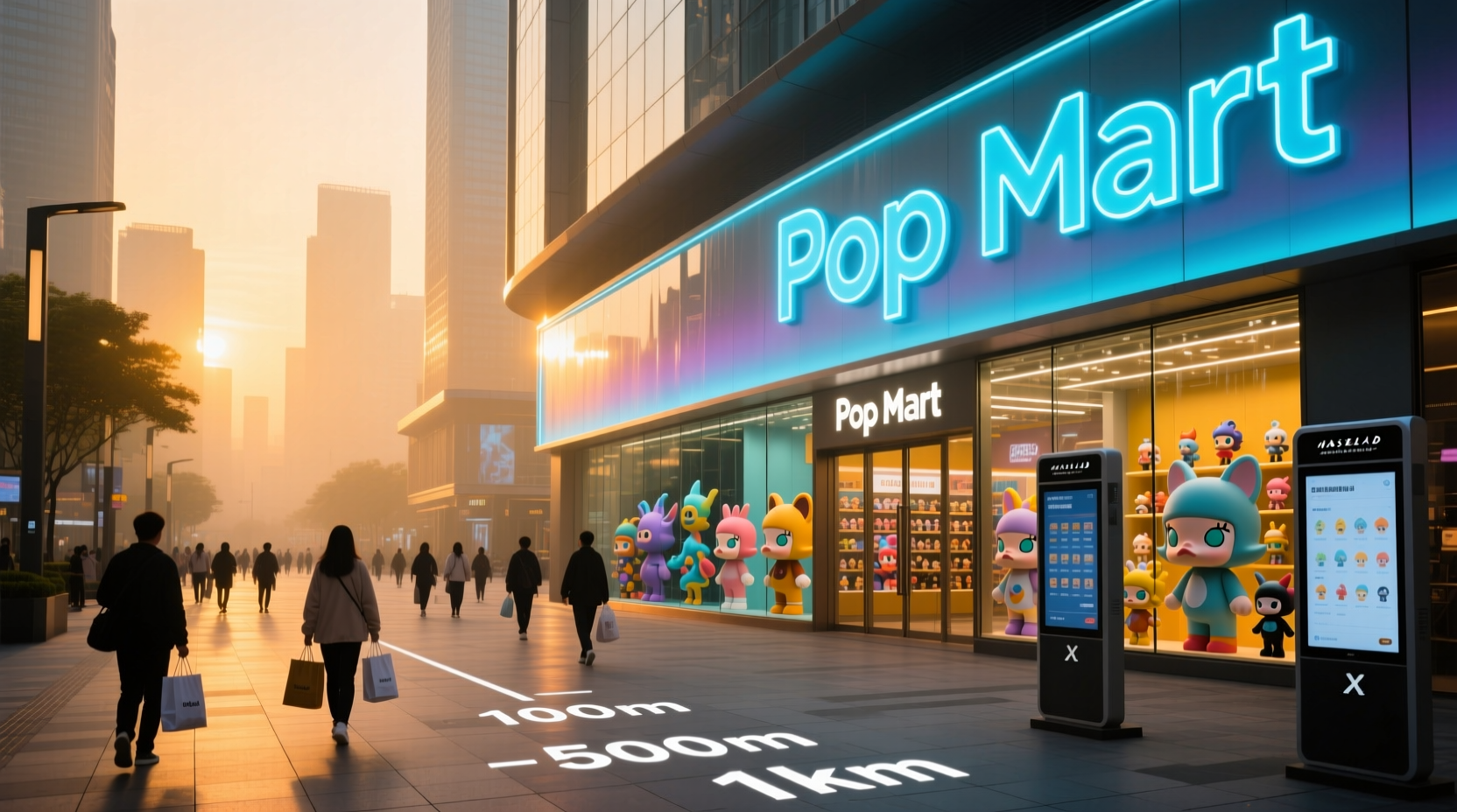 how far away is pop mart