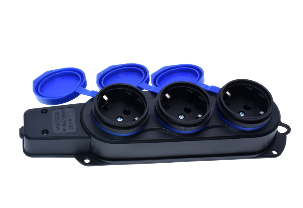 eu插头ip44欧洲标准户外防水插座,带盖ip44 220-250v 16a电气设备插座