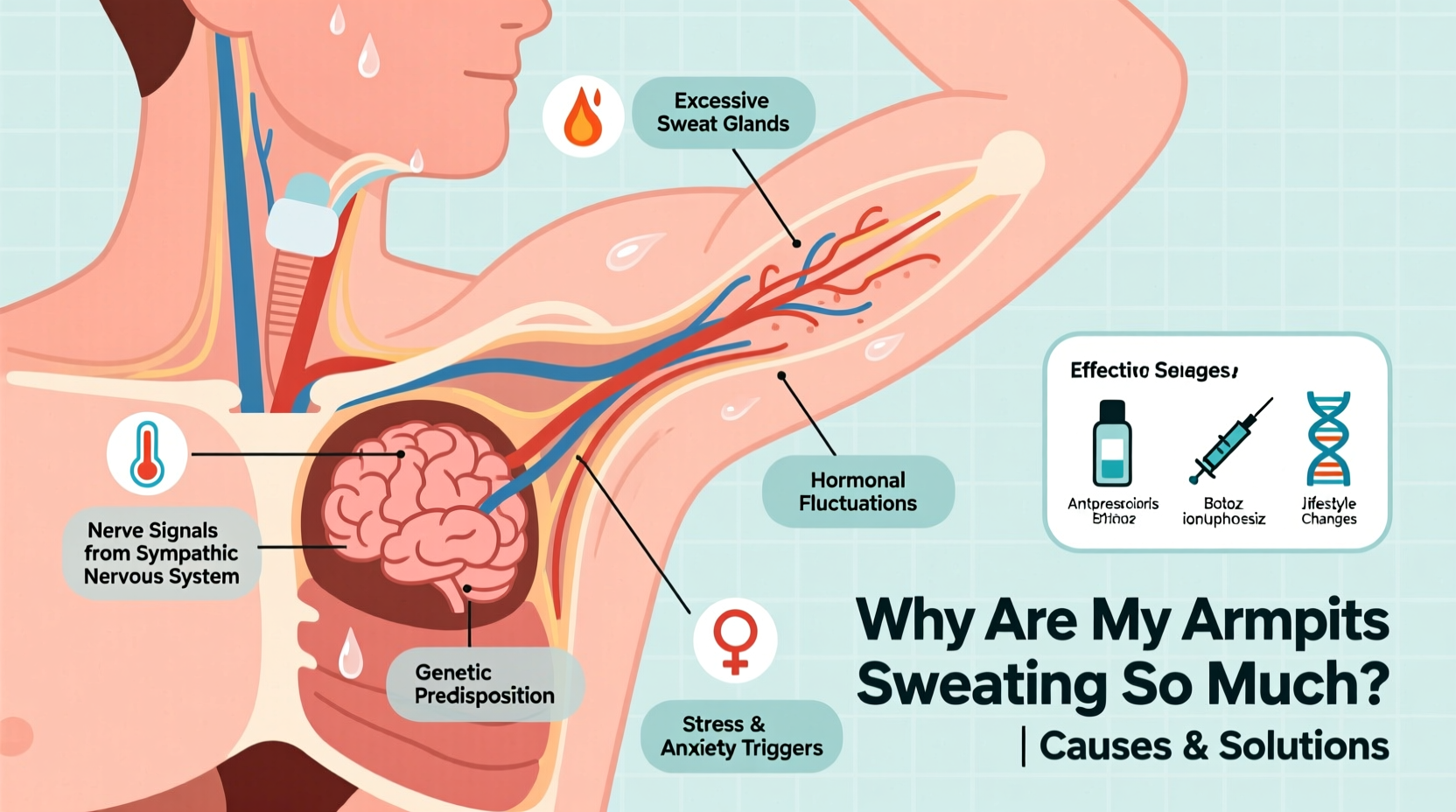 why are my armpits sweating so much causes what to do