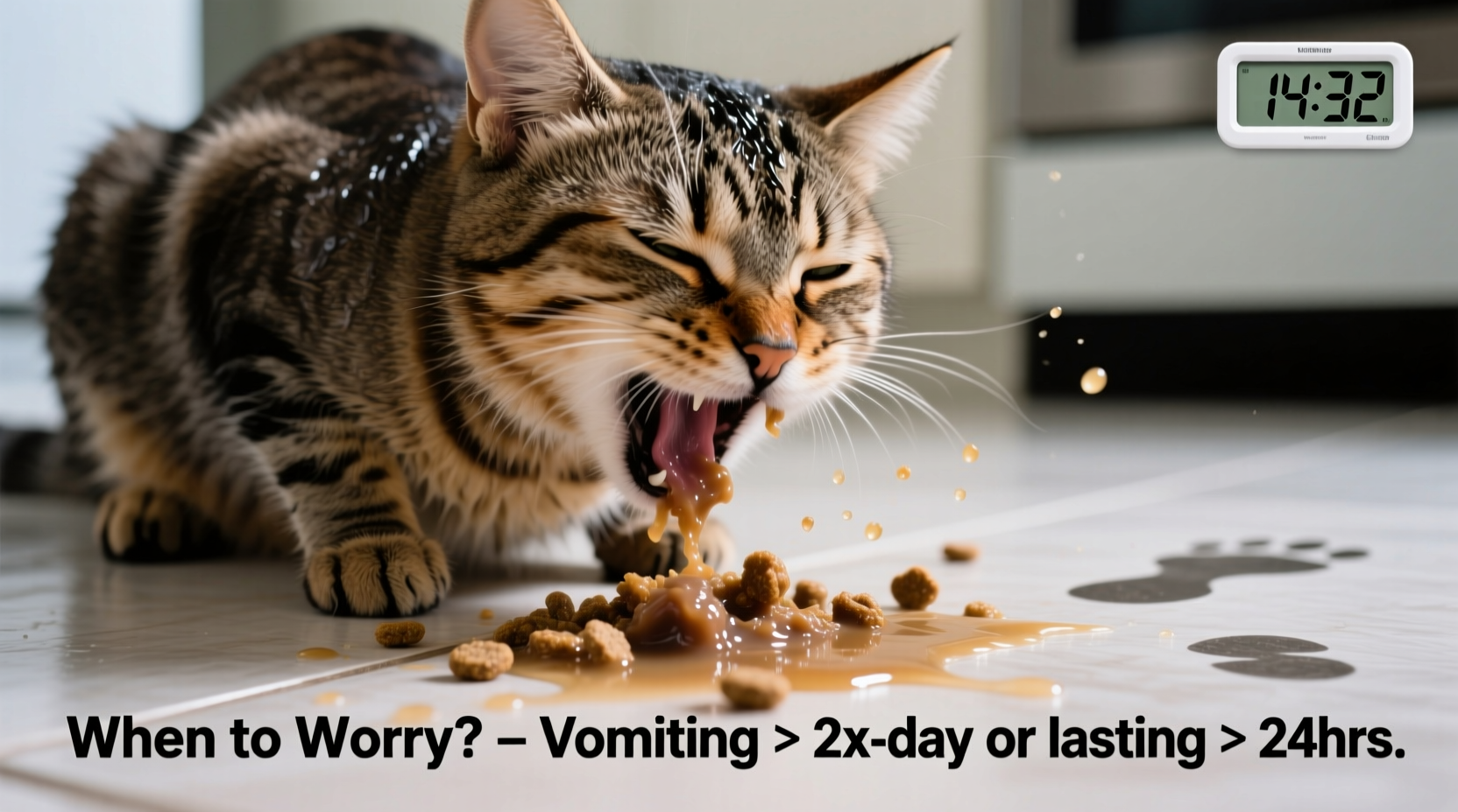 cat puking after eating reasons when to worry