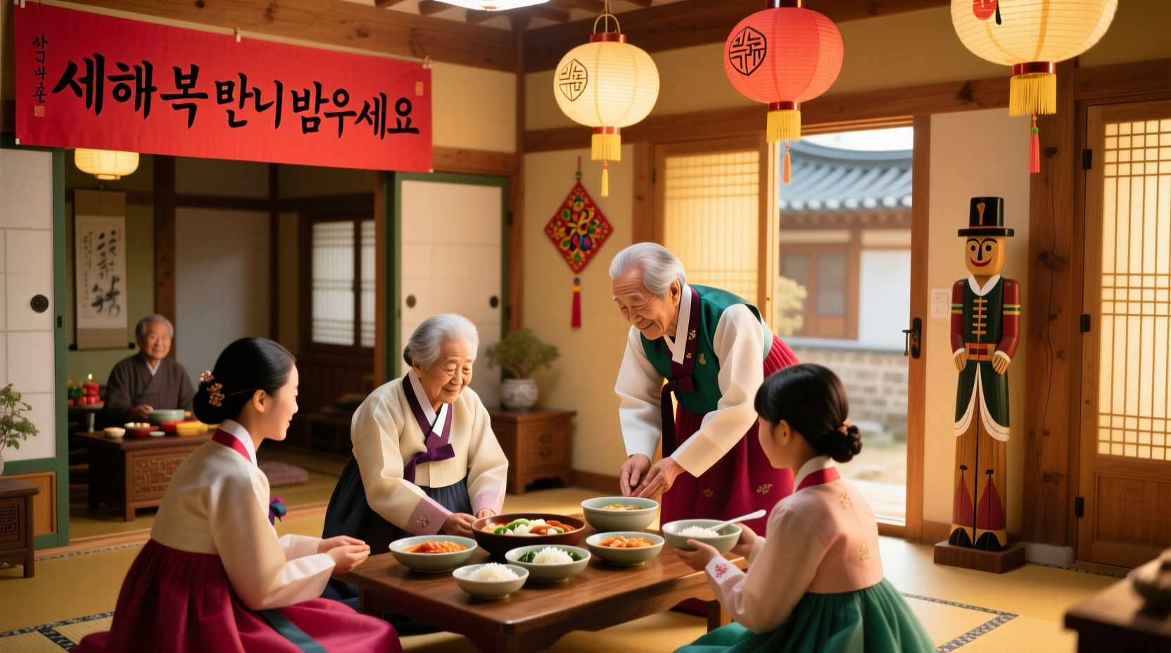 how to write happy new year in korea