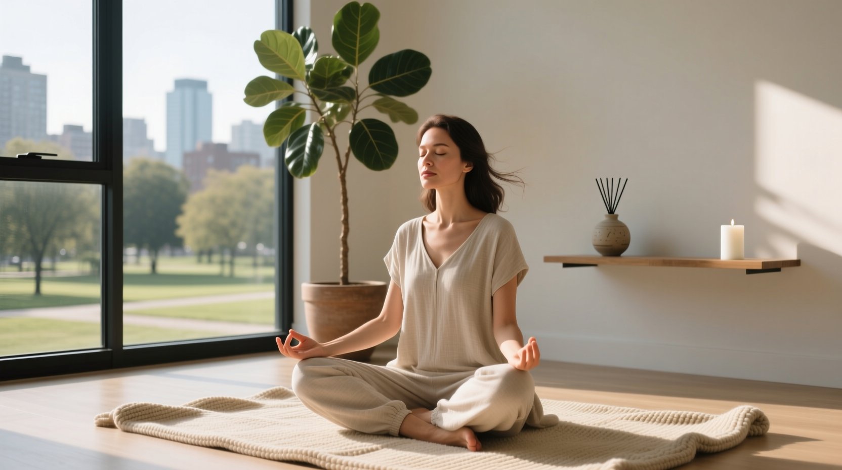 deep breath yoga for sleep stress