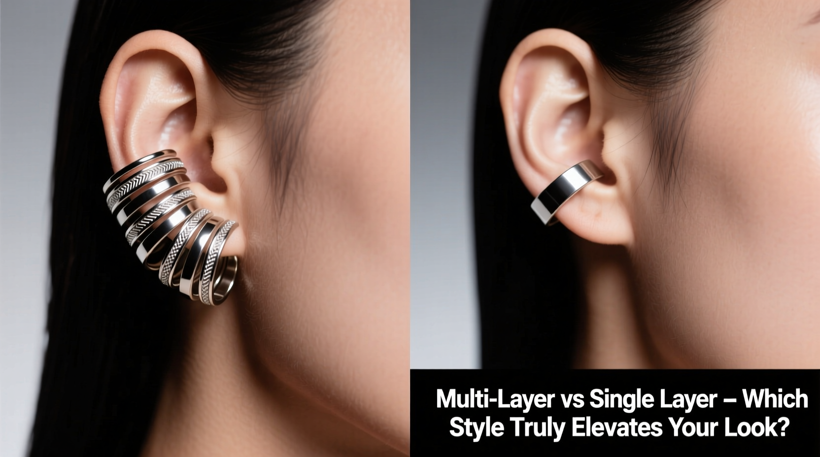 multi layer vs single ear cuffs which style actually looks better