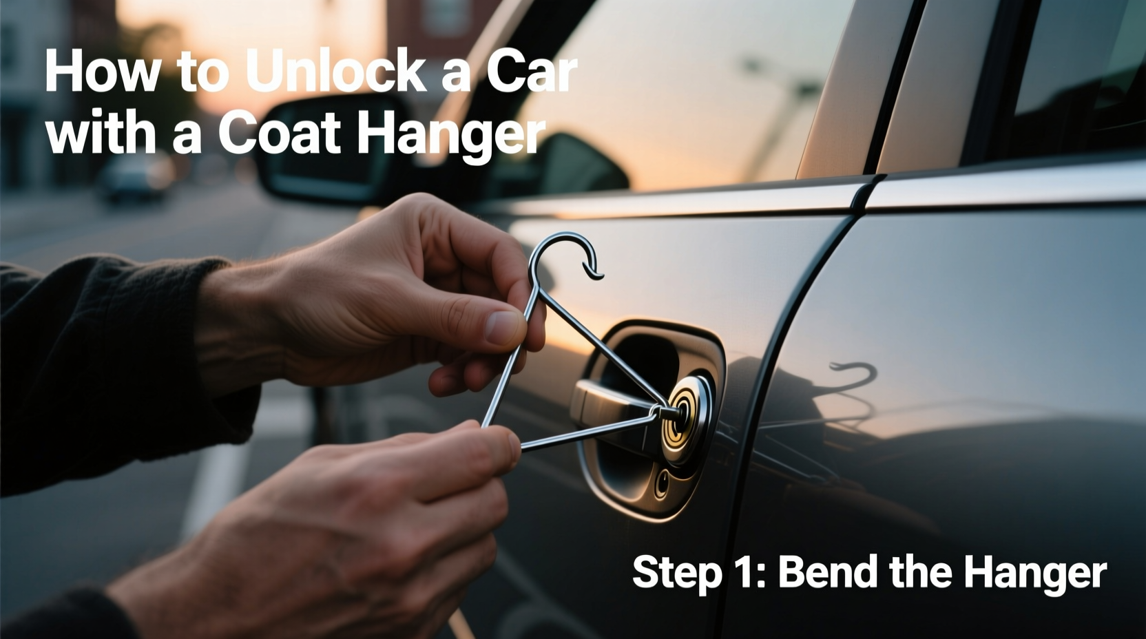 how do you unlock a car with a coat hanger