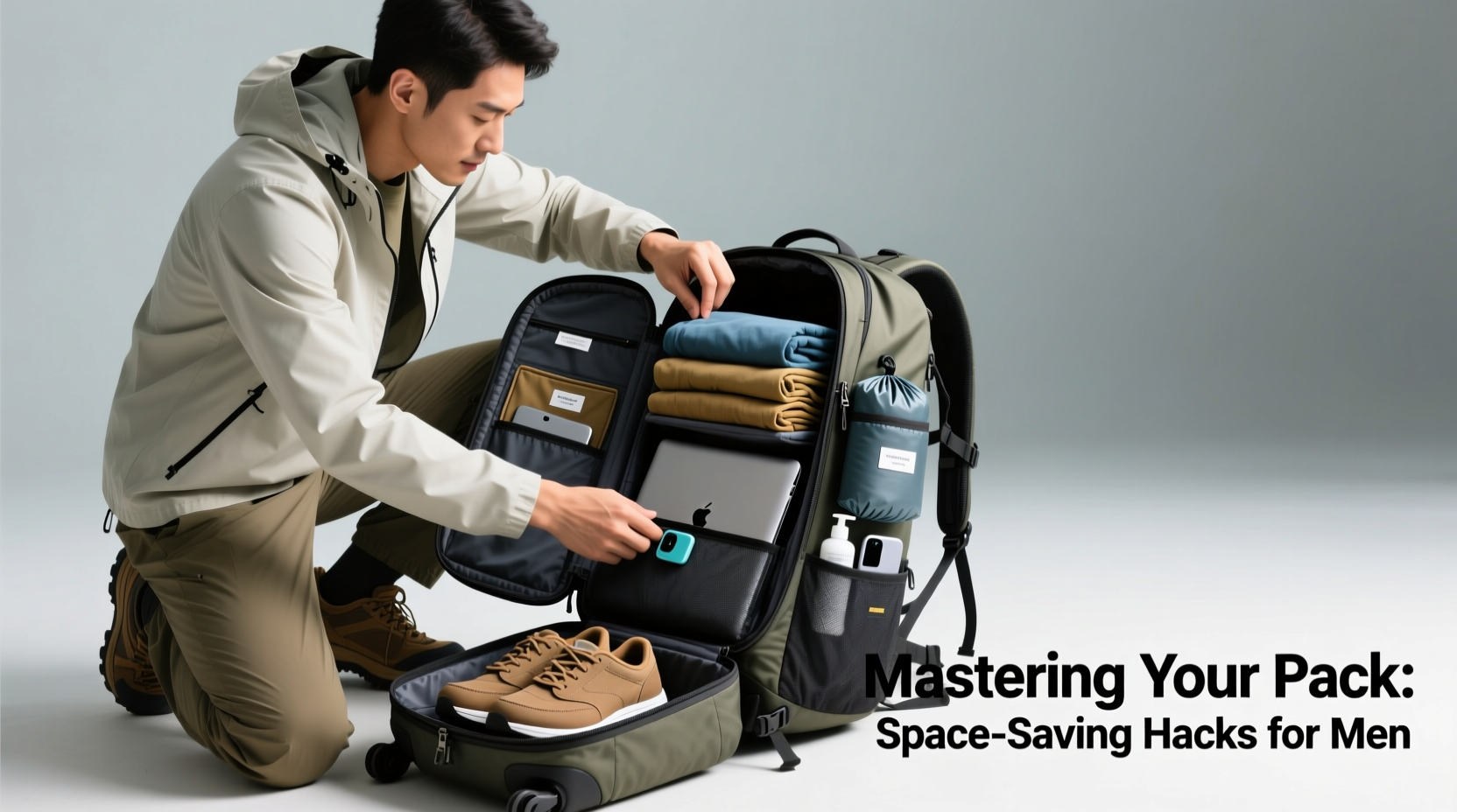 mastering how to pack a large capacity travel backpack for men space saving tips and essentials