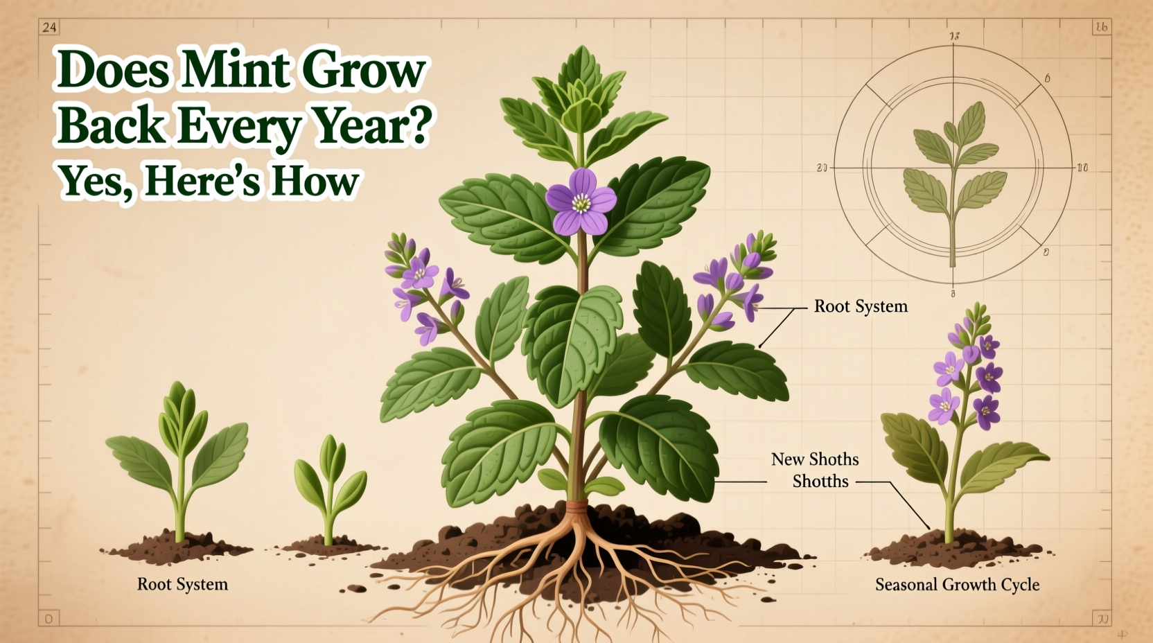 does mint grow back every year