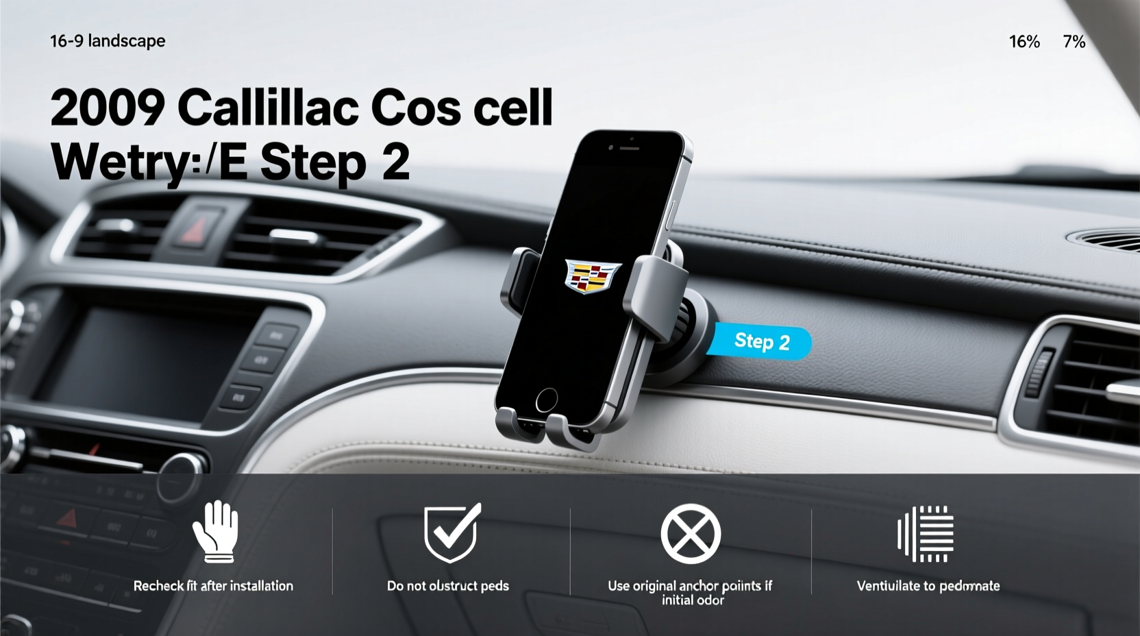 2009 cadillac cts cell phone mount