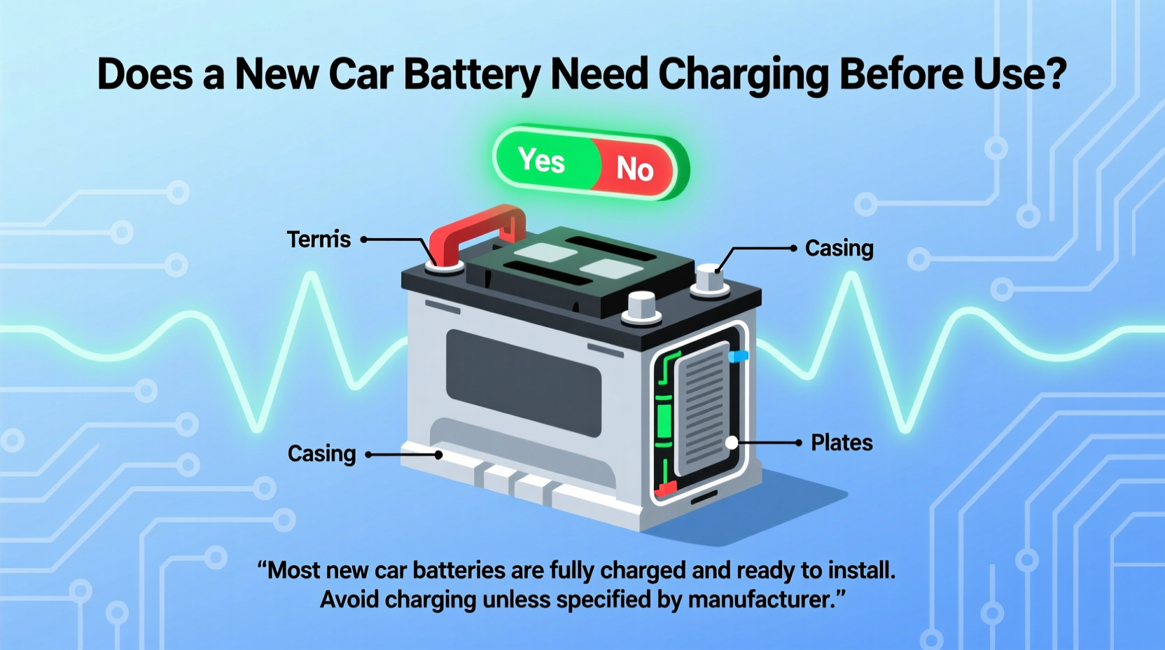 does a new car battery need charging