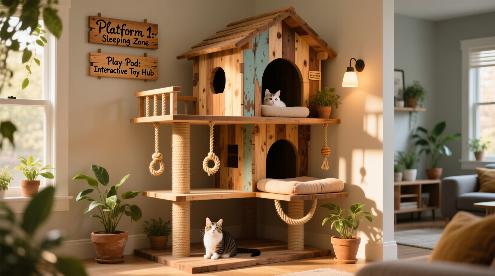 creative and customizable tips for building your own cat tree house at home