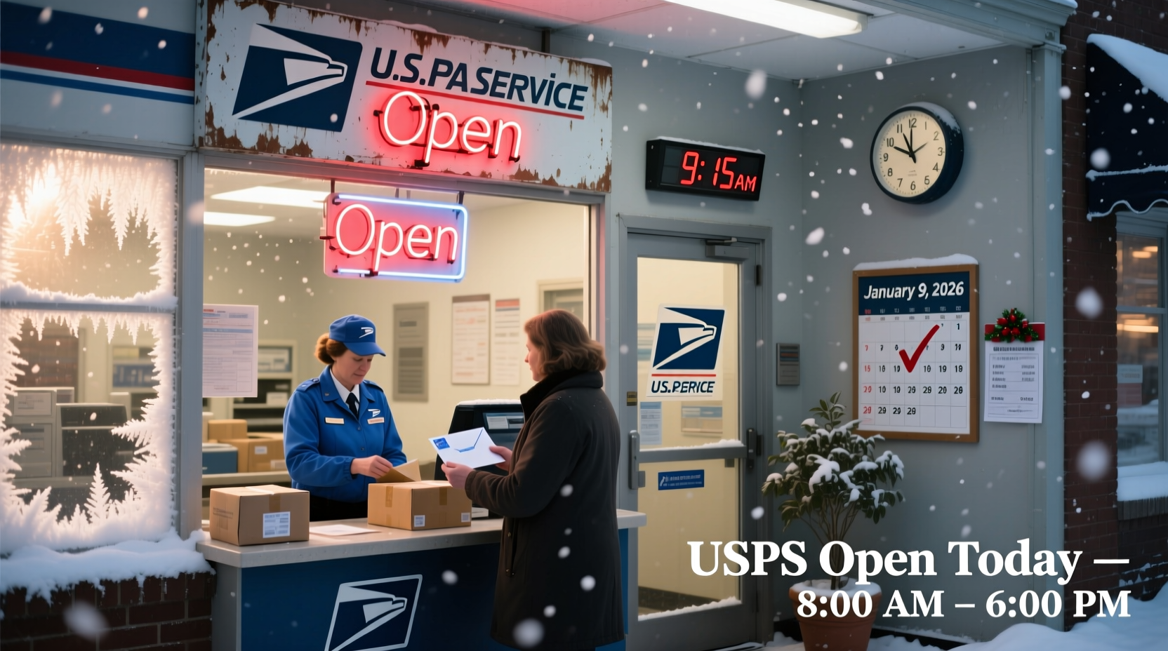 is the usps open on january 9 2026