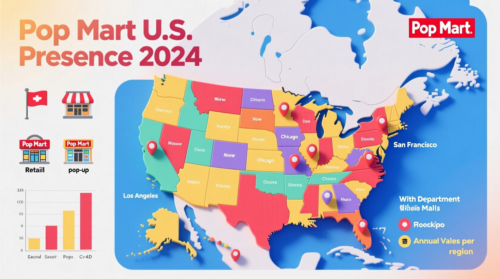 how many pop marts are in the us