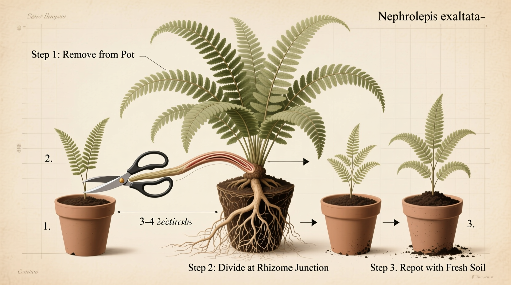 how to divide boston ferns