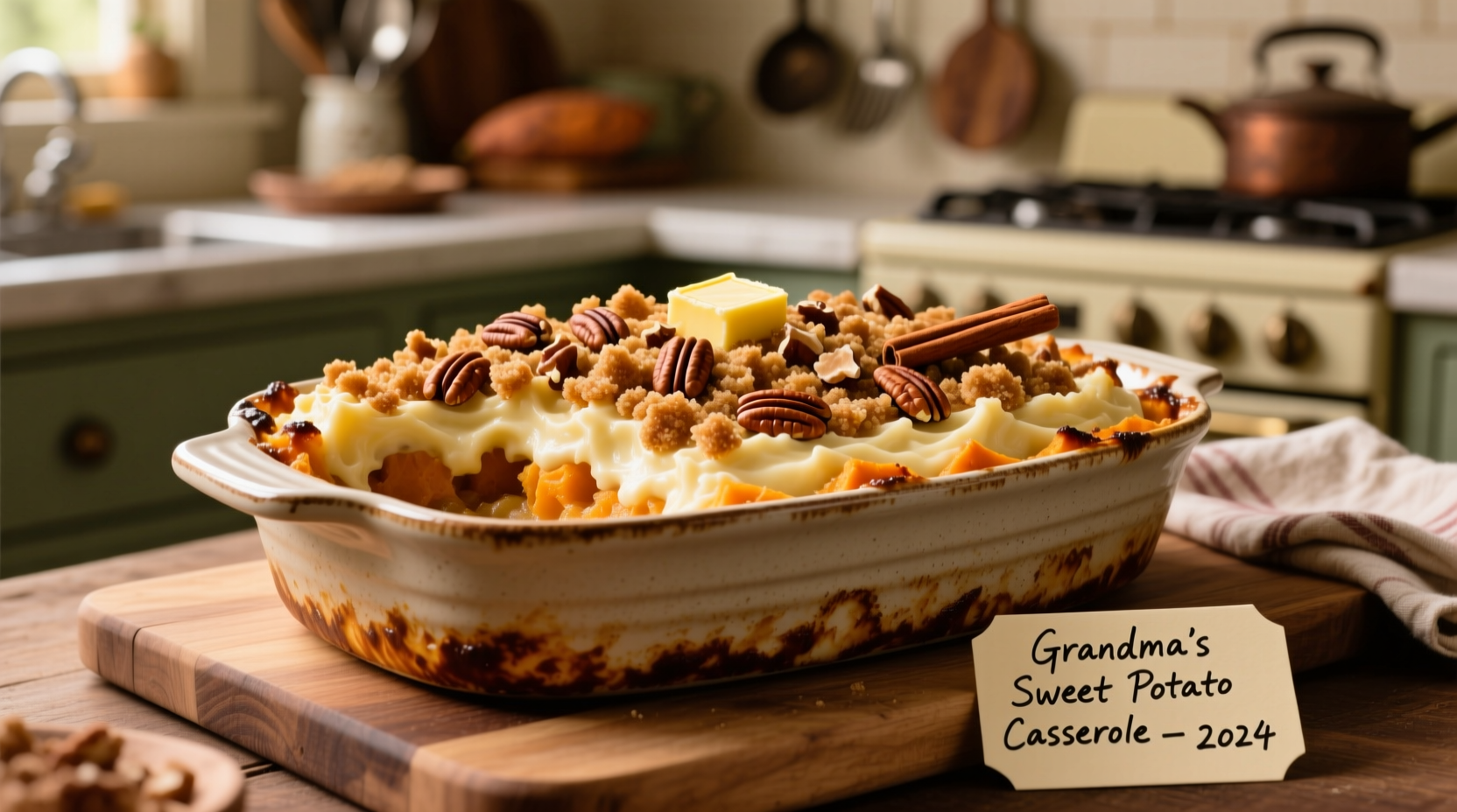 Perfect Sweet Potato Casserole with Pecan Topping Recipe