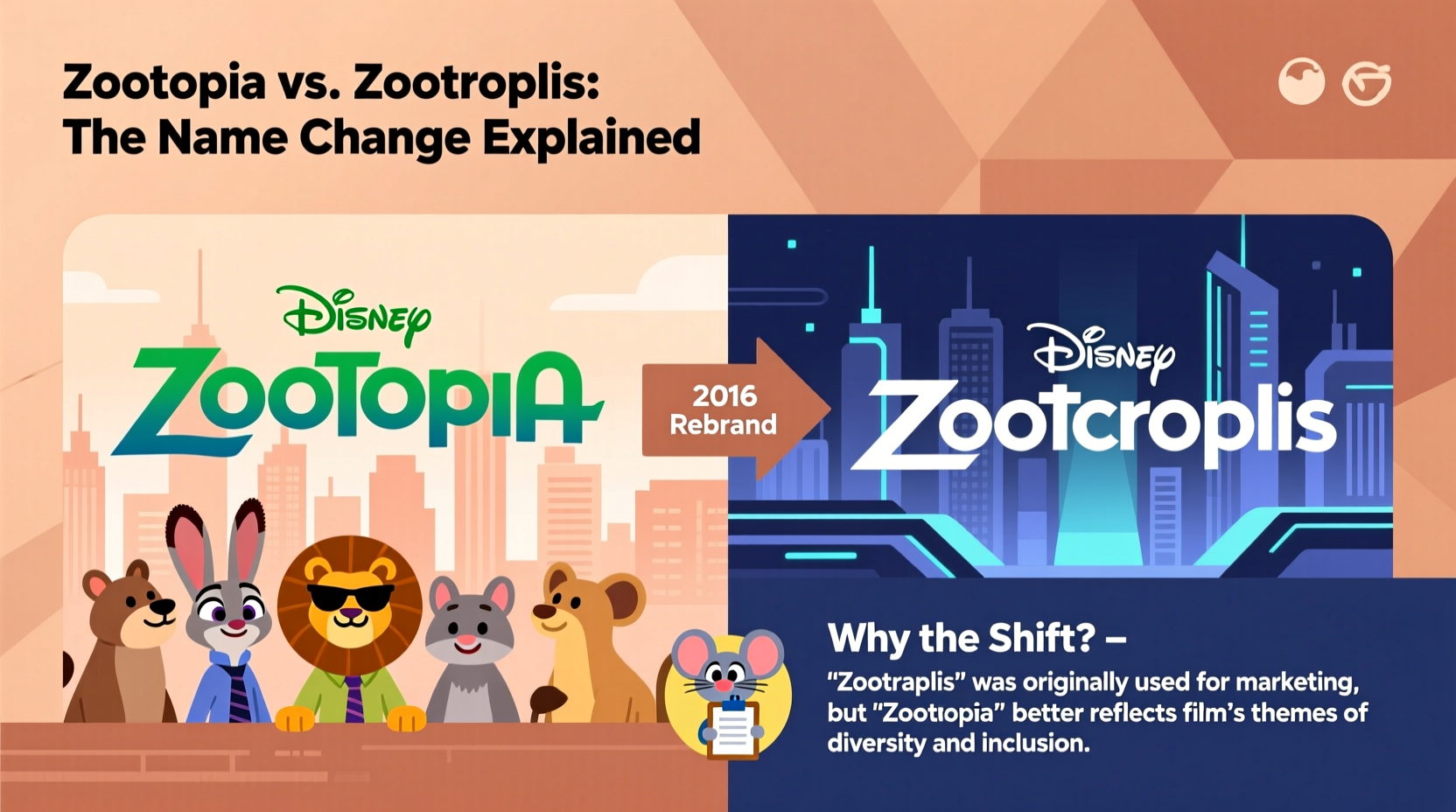 wait zootopia is also called zootropolis why the name change