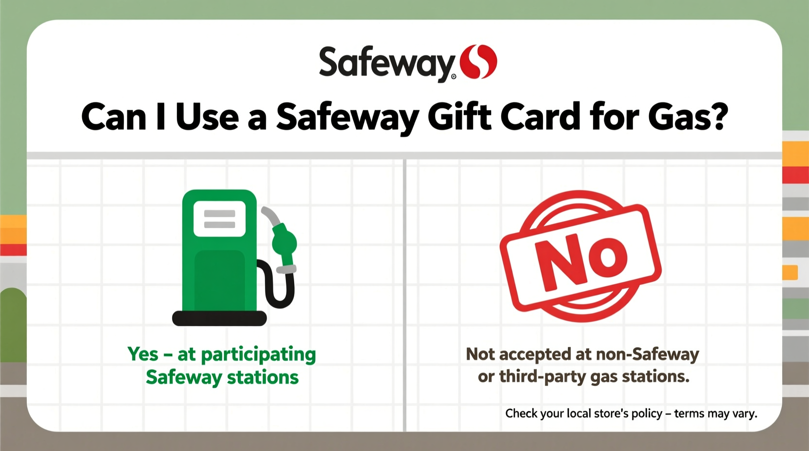 can i use a safeway gift card for gas things to know