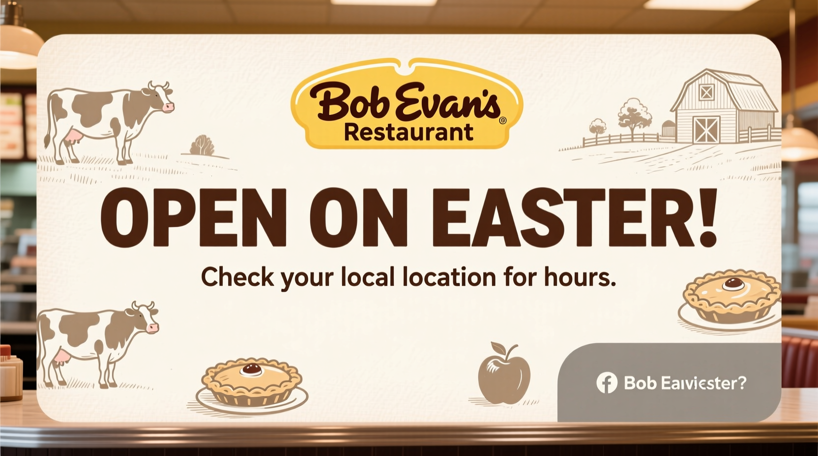 Is Bob Evans Restaurant Open on Easter?