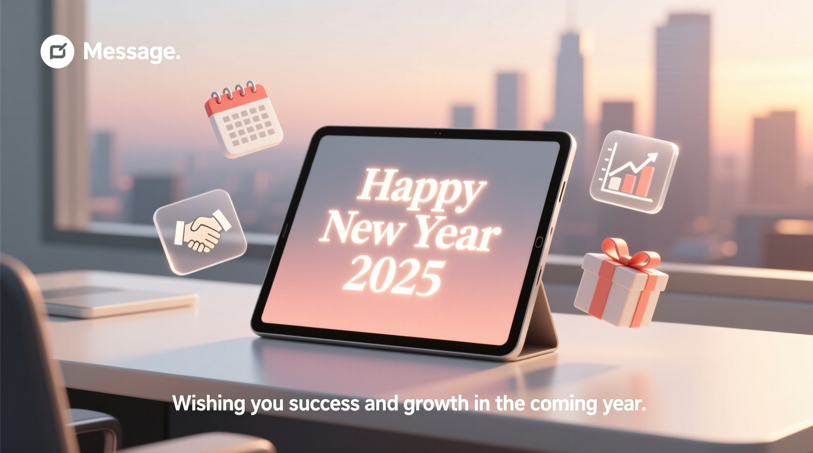 how to write business new year message