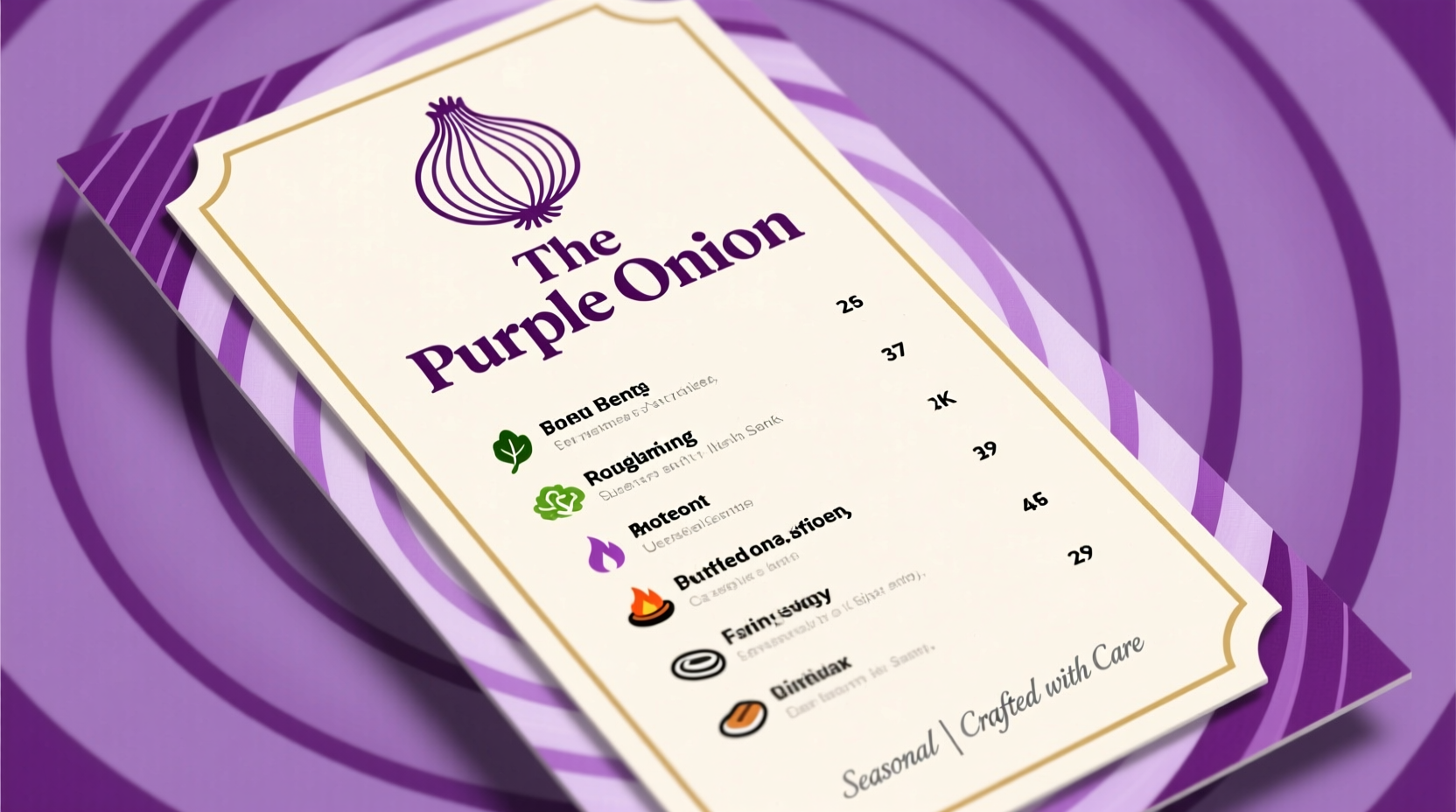The Purple Onion Menu: Complete Guide to Dishes & Prices