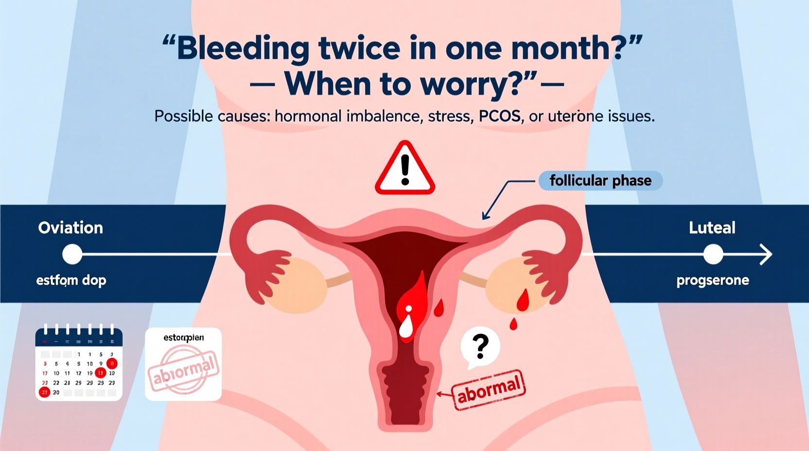 bleeding twice in one month causes when to worry