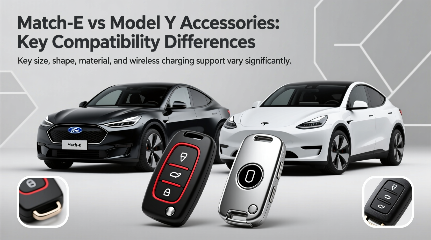 mach e vs model y accessories