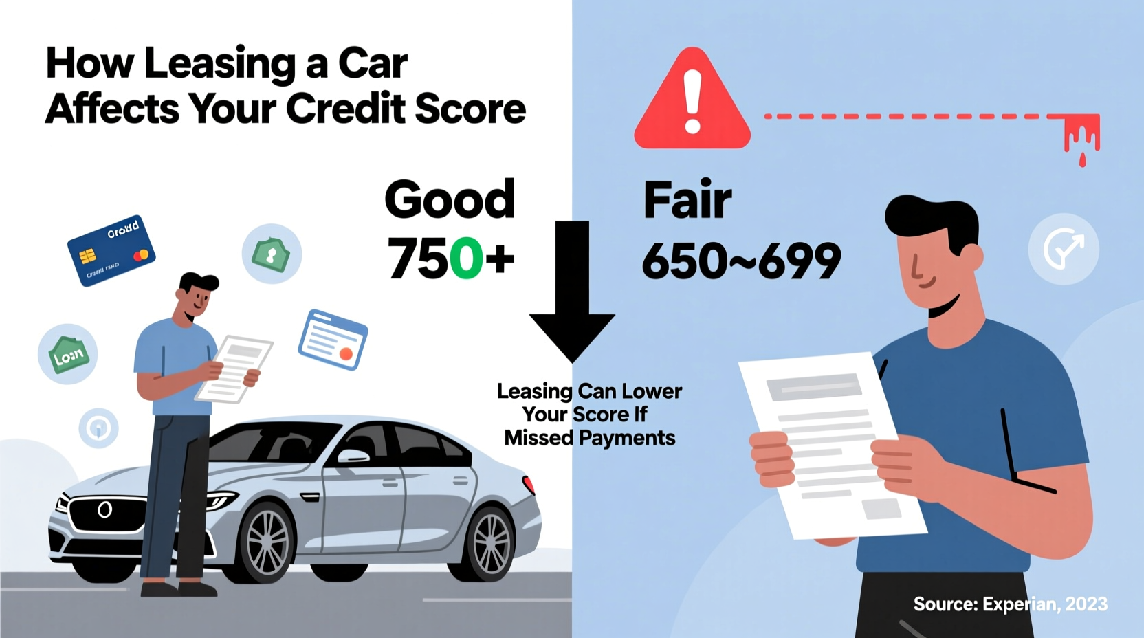 how does leasing a car affect your credit