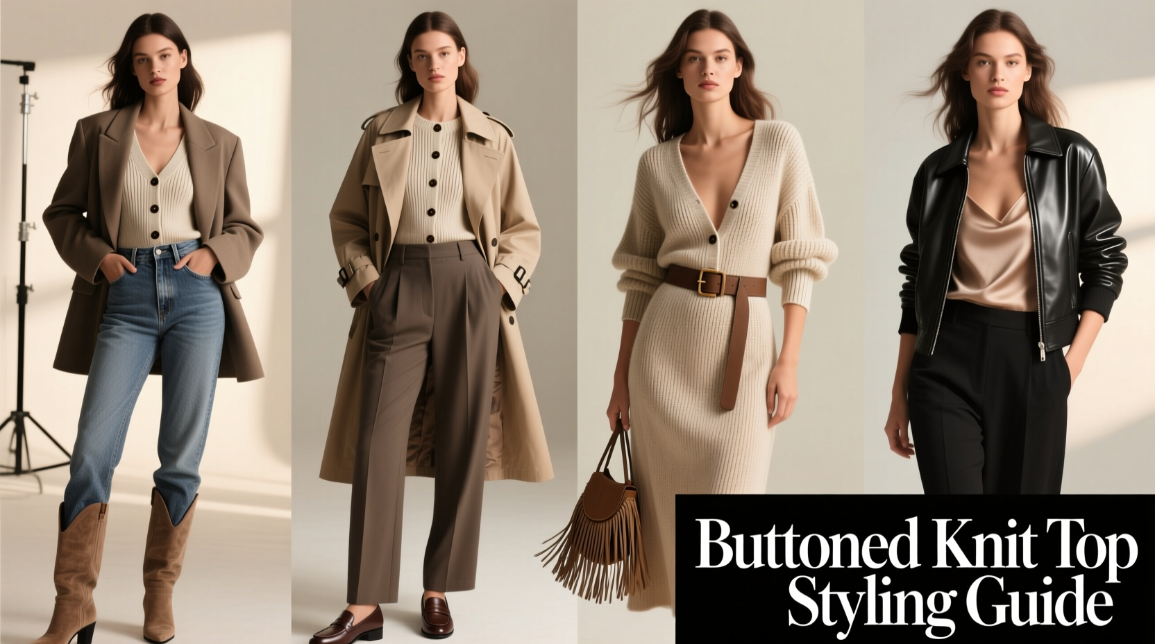 versatile styling techniques for buttoned knit tops effortless casual and formal looks