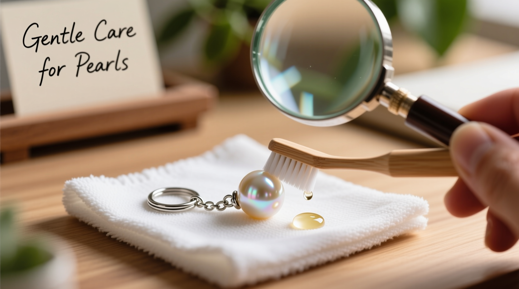 effective and gentle methods to clean your handmade pearl keychain safely