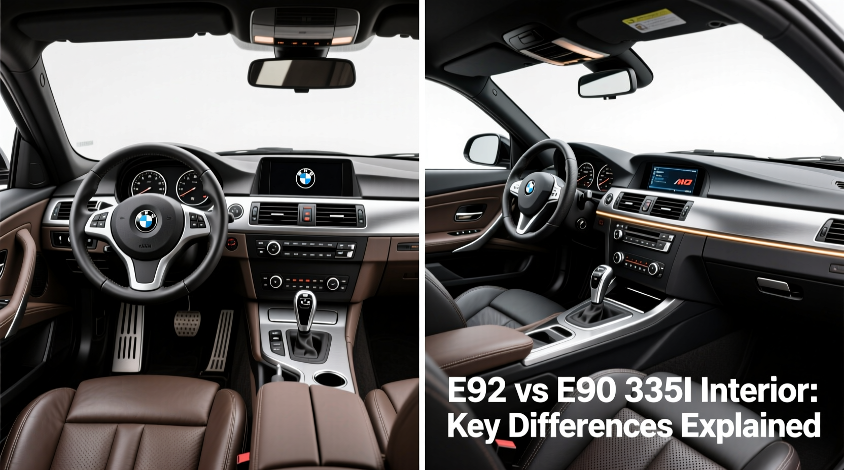 e92 vs e90 335i interior