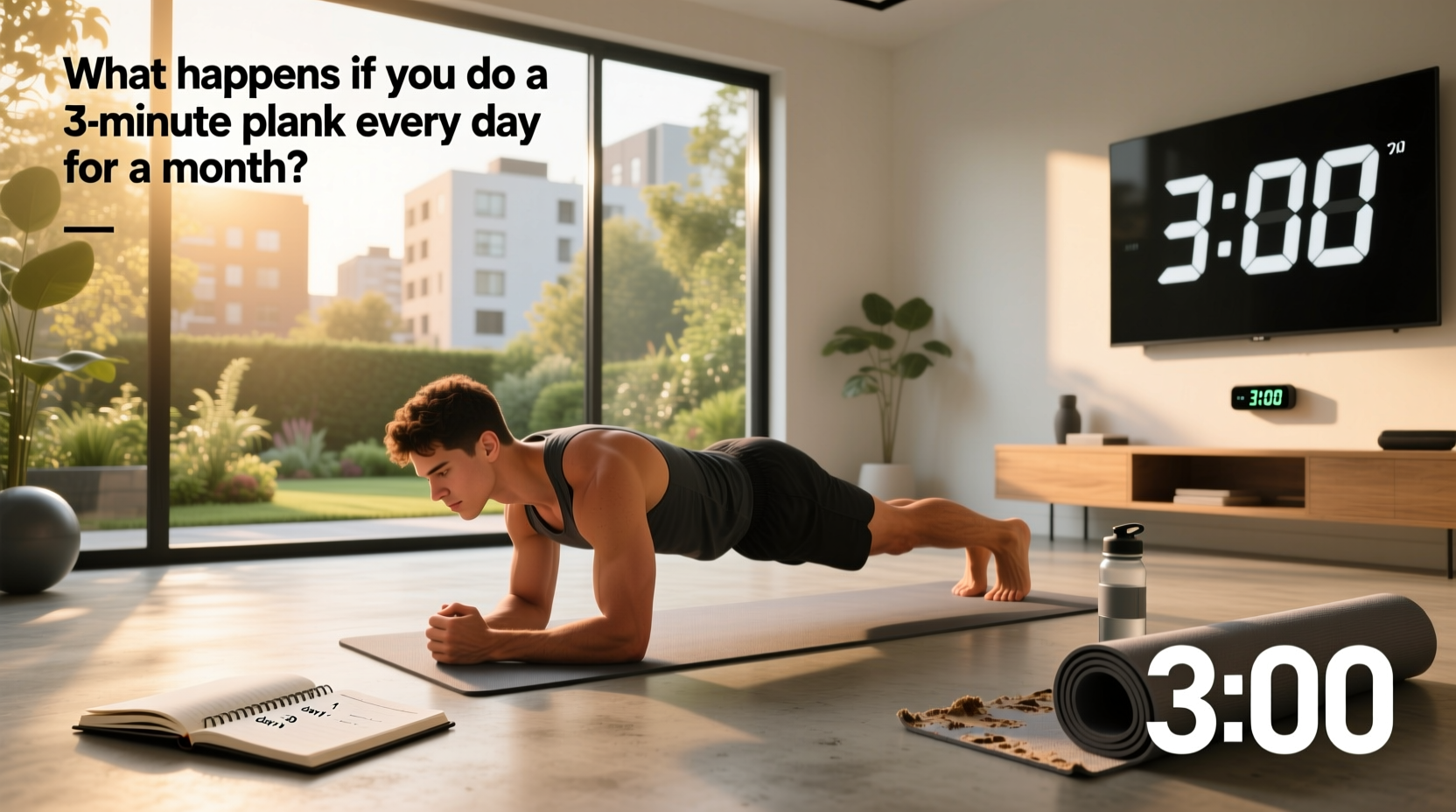 3 minute plank every day for a month