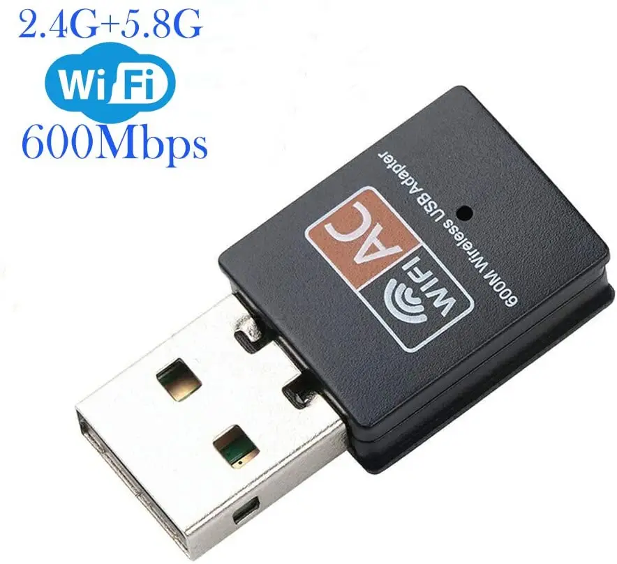 600Mbps Realtek RTL8811CU chipset 11AC  Dual band  USB WiFi Dongle USB Adapter for PC/Desktop/Laptop, Windows10/8/7/XP