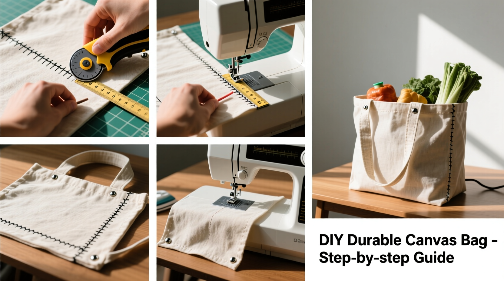 step by step guide to crafting your own durable diy canvas shopping bag