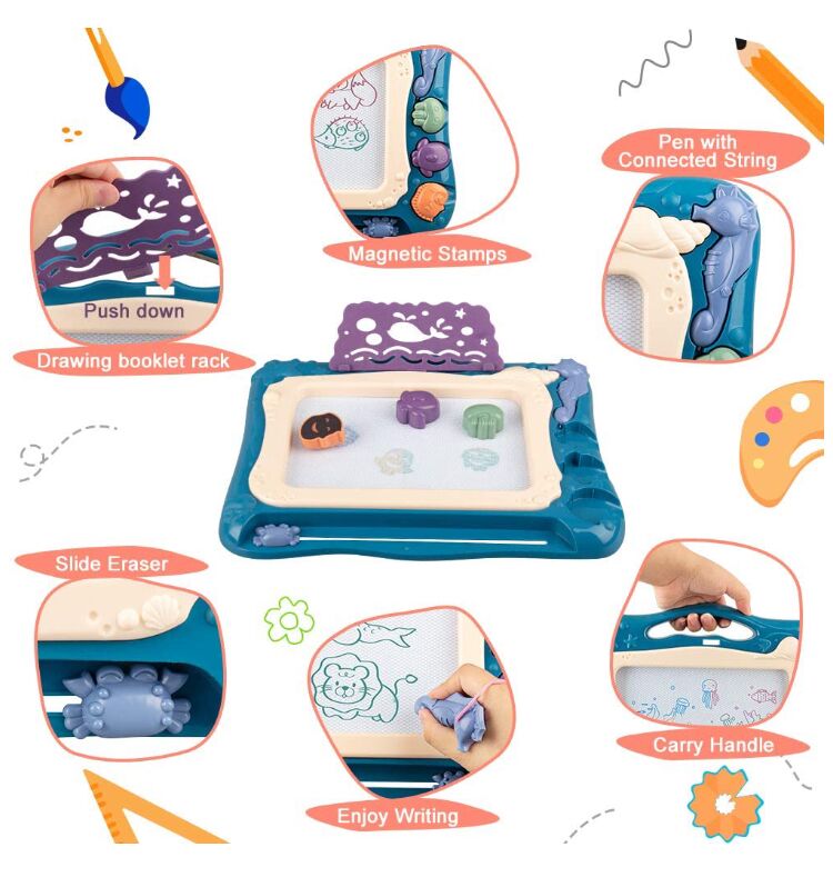 Hot Selling Colorful Magnetic Drawing Board for Kids ,Writing Sketch Board Educational Learning Toys for Baby Toddlers