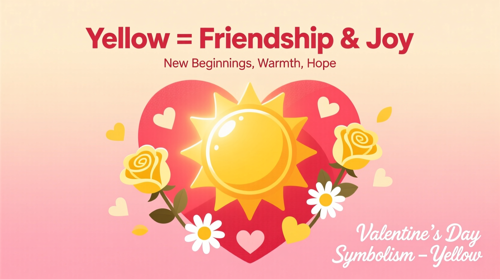 what yellow color represents on valentines day