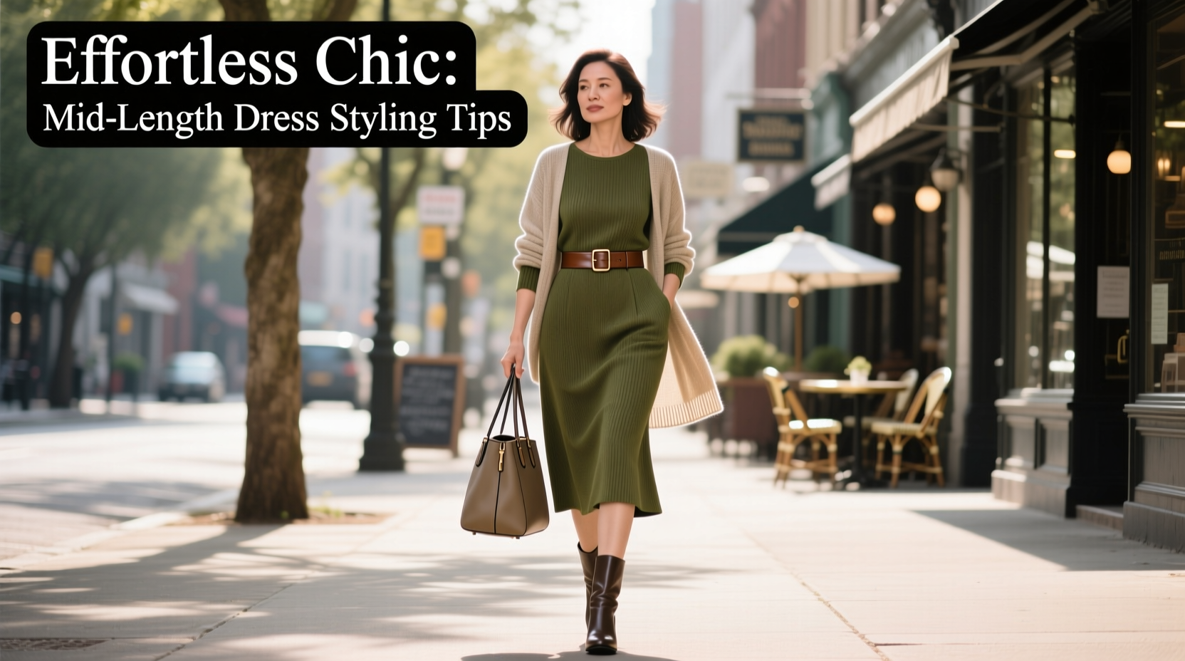 effortless ways to style mid length dresses for a chic and comfortable commute
